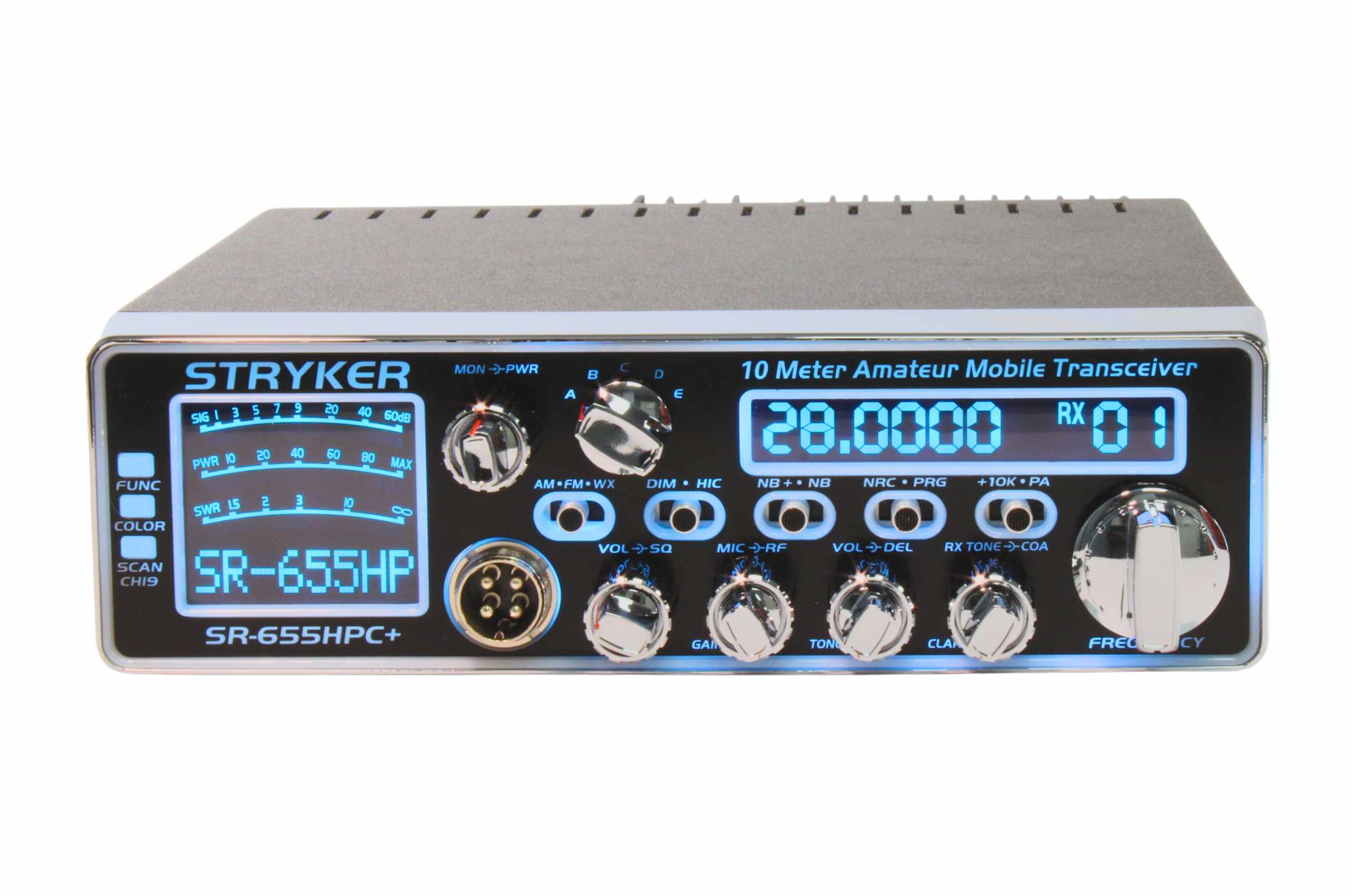 Stryker SR-655HPC+ | Updated 100 Watt Model | 10 Meter Radio with NOAA Weather | High Power, Frequency Counter, Custom Display