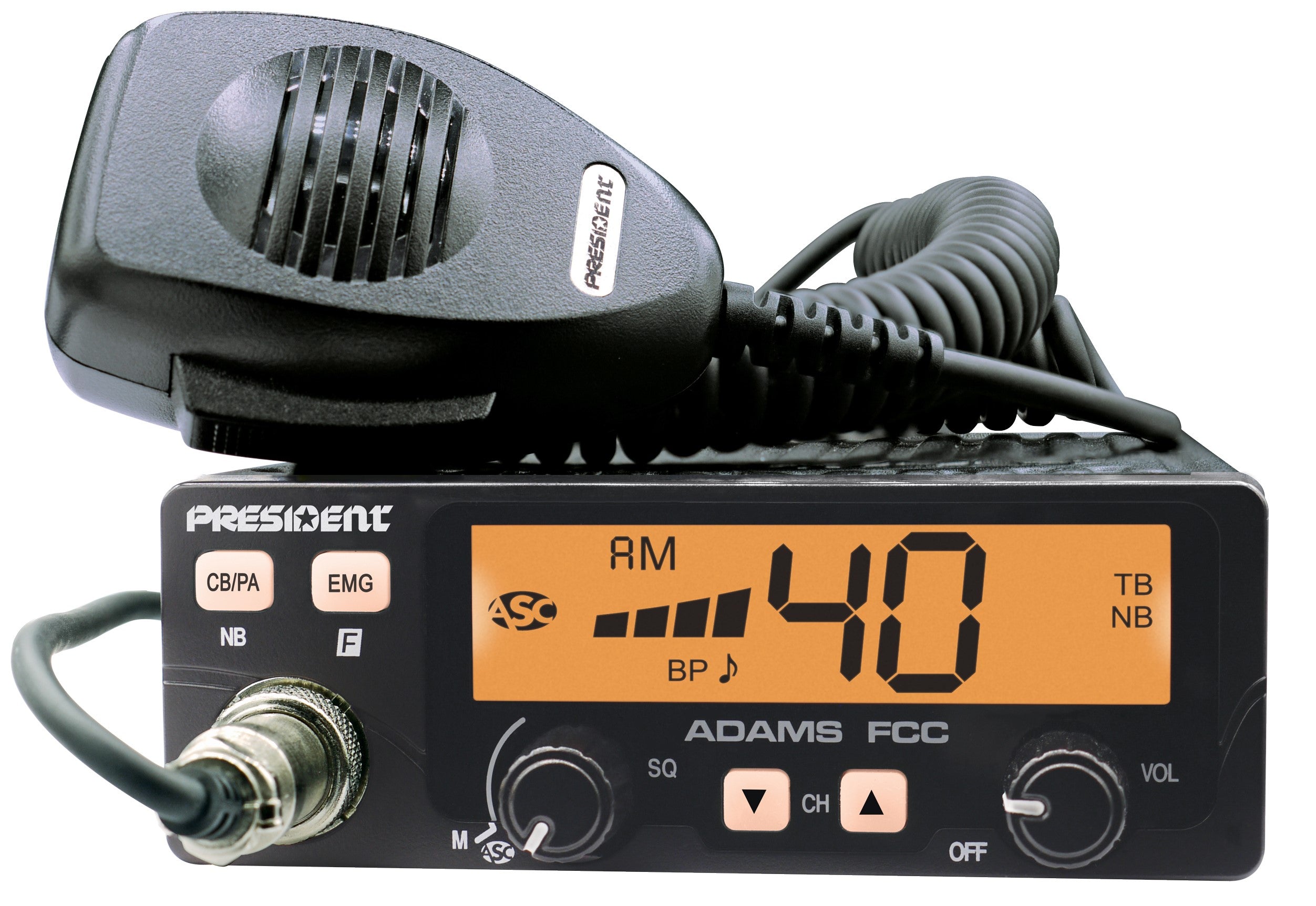 President ADAMS Compact Radio with Large LCD Screen