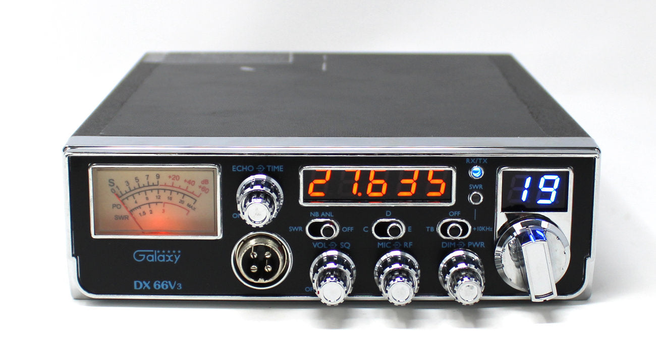 Galaxy DX66V3 Compact 10 Meter Radio with Echo