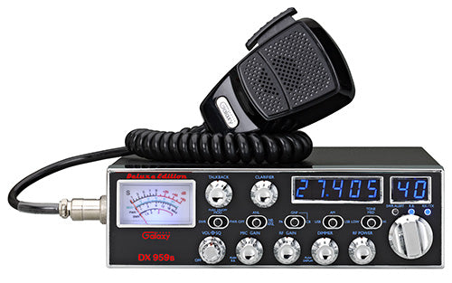 Galaxy DX959B Deluxe Edition CB Radio with SSB and Blue Lights with EL Faceplate Illumination