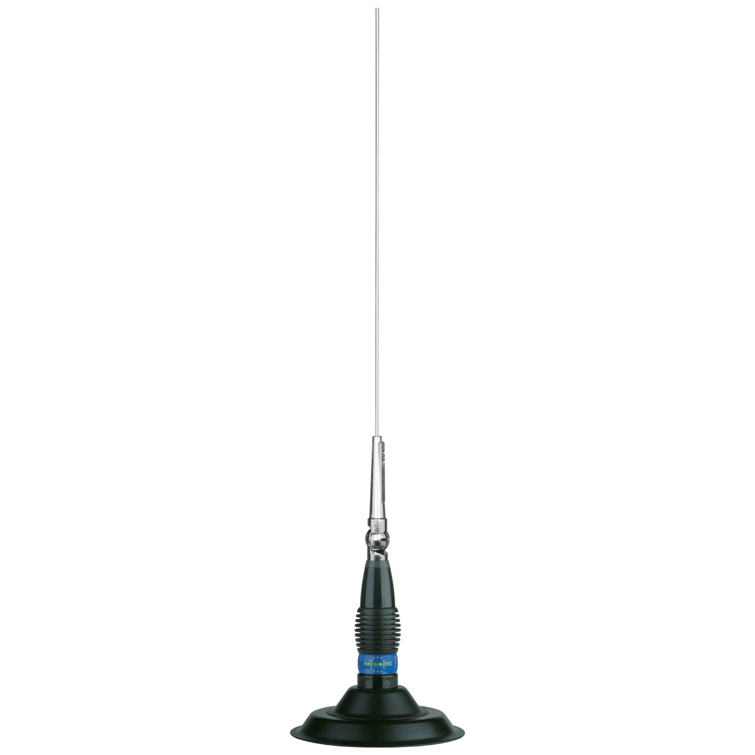 President Electronics MLA145 Magnetic 26-28 MHz Antenna with rotatable 90 degree whip holder