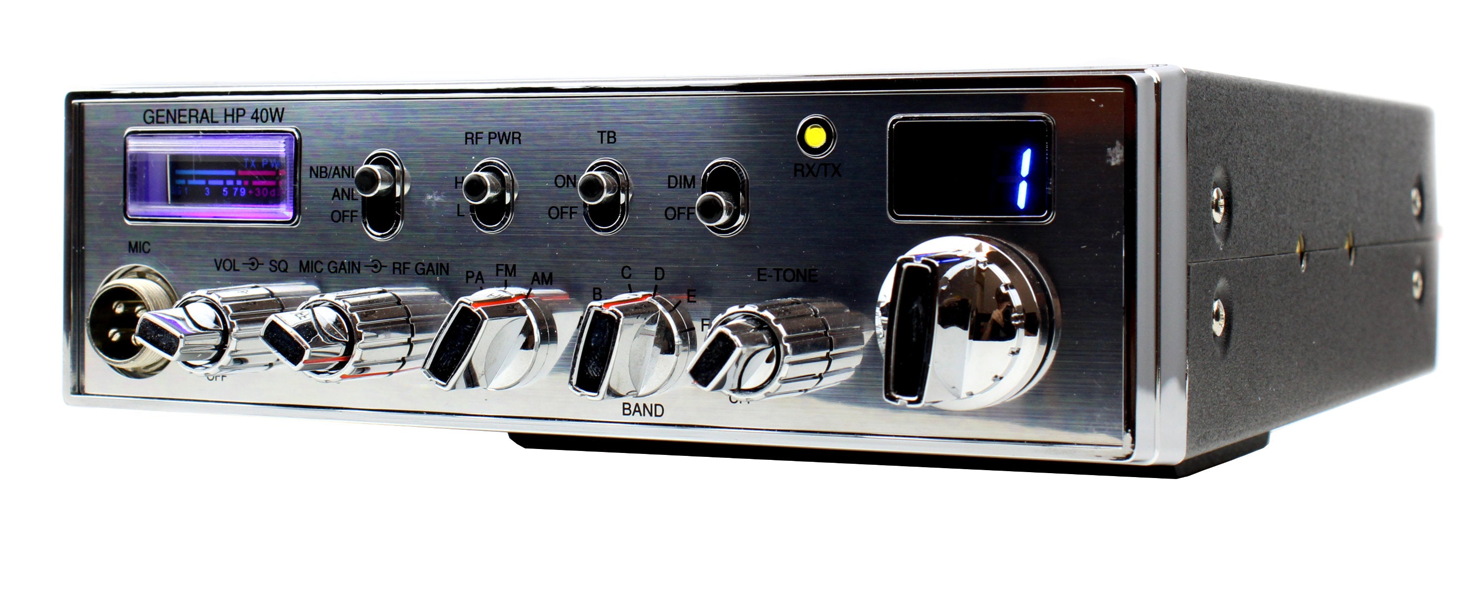 General HP40W 100 Watt 10 Meter Radio with Blue Lights